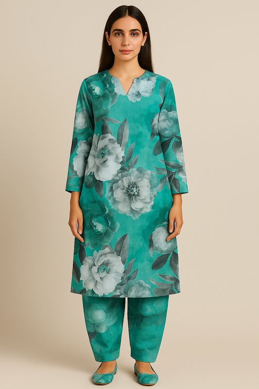 2PC PRINTED OVERALL LAWN MARK 04